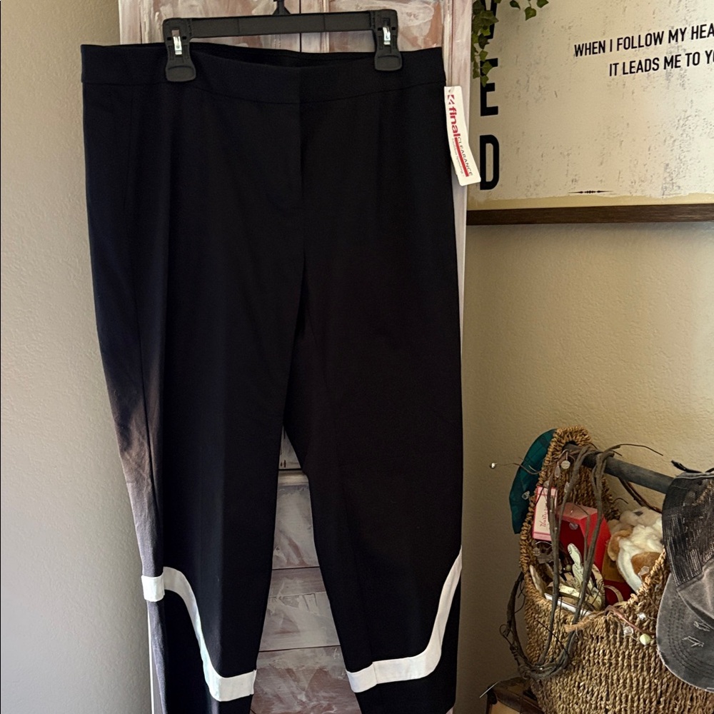 Alfani Black Pants with White Accents